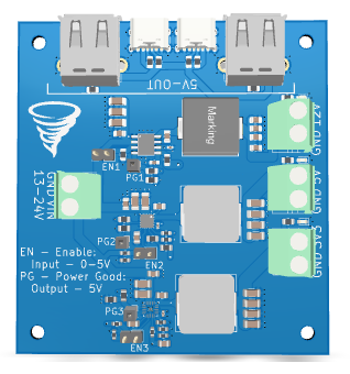 3D Front View of Spikonado Universal DC Power Module I